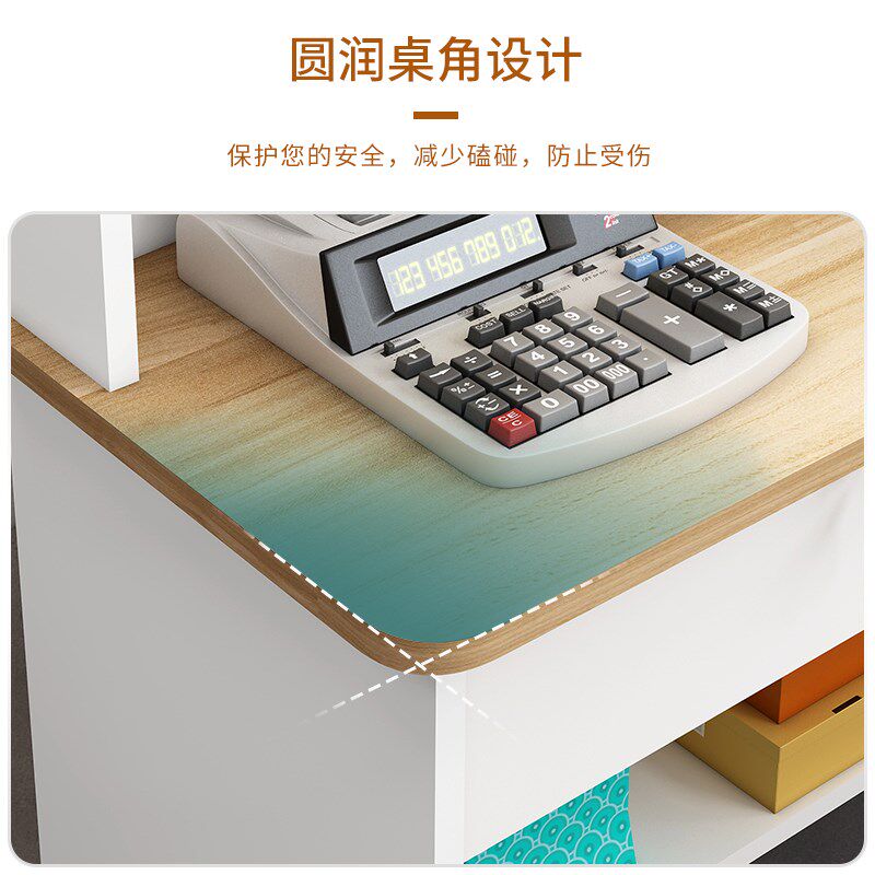 网红收银台小型吧台收纳一体多功能柜台收银桌简约现代前台接待台