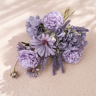 家居装饰贝齐牡丹非洲菊手札仿真花厂家设计手捧花束墙饰CF01354