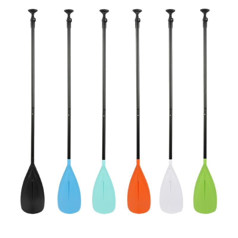 博荣黑色拼接可调节3段式铝合金冲浪板划桨sup桨单边单叶桨船桨