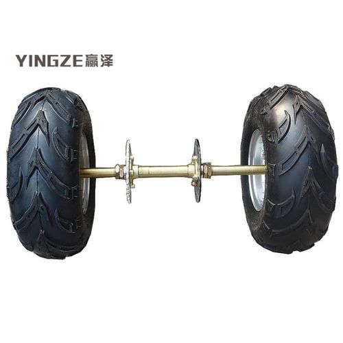 DIY四轮卡丁车沙滩车摩托车后桥后轴法兰座配件7寸轮轴长61-74CM