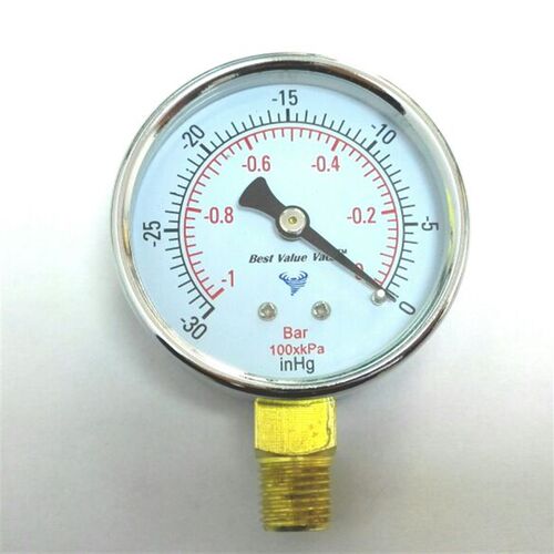 负压表绝压表-1~0bar -100xkpa~0 -30~0inhg 60mm 螺纹pt1/4真空