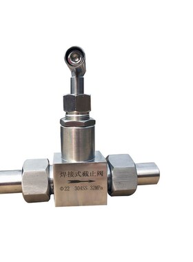 不锈钢焊接针型阀304DN15仪表阀门J23W-160P高温高压二次门截止阀