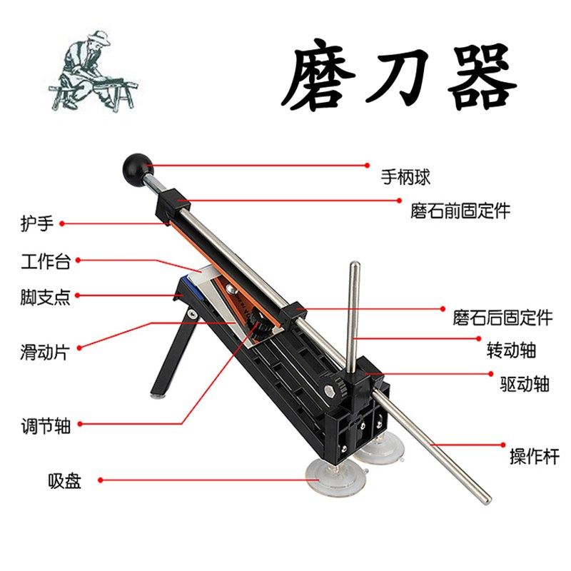 定角磨刀器磨菜刀磨刀机大小刀通吃磨刀石快速磨猪肉刀工具磨刀架