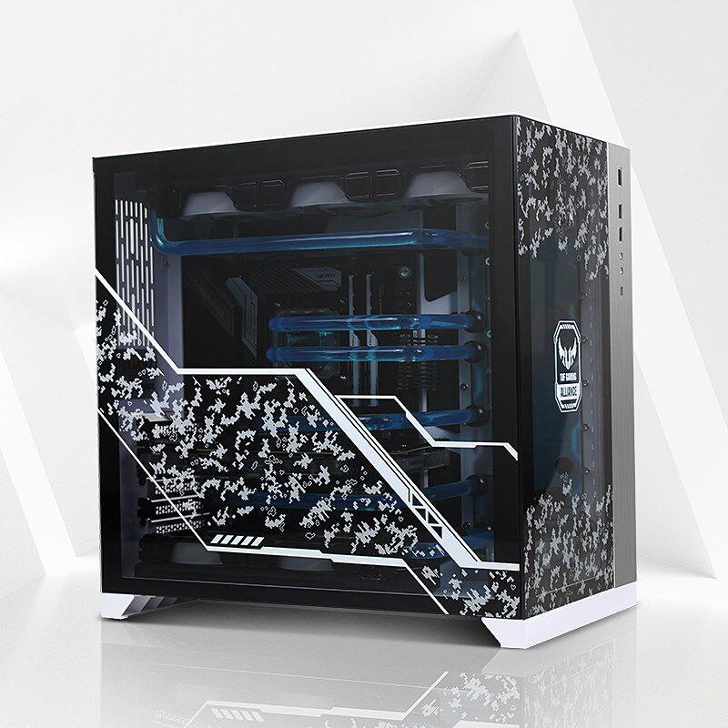 联力包豪斯011分体式水冷方案透明管分体式水冷电脑主机水冷机箱