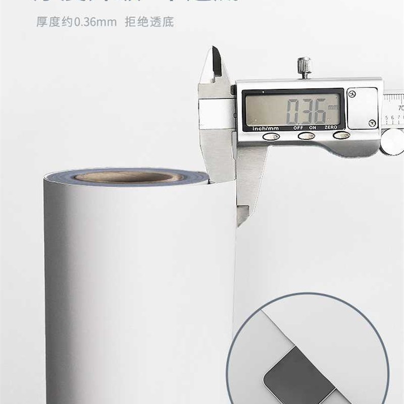 加厚肤感整体橱柜贴纸柜子柜门改色贴膜衣柜桌面壁纸自粘白色家俱