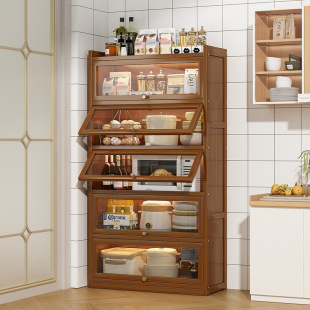 厨房置物柜落地多功能餐柜茶水边柜子酒柜客厅靠墙家用现代简约