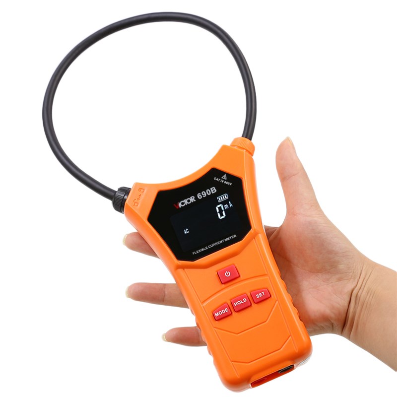 胜利数字钳形表VC690B自动量程钳形电流表多功能电流10000A钳型表