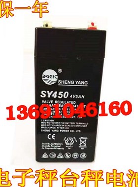 SHENG YANG晟阳蓄电池 SY450 4V5AH 电子称 台秤 计价秤用电瓶