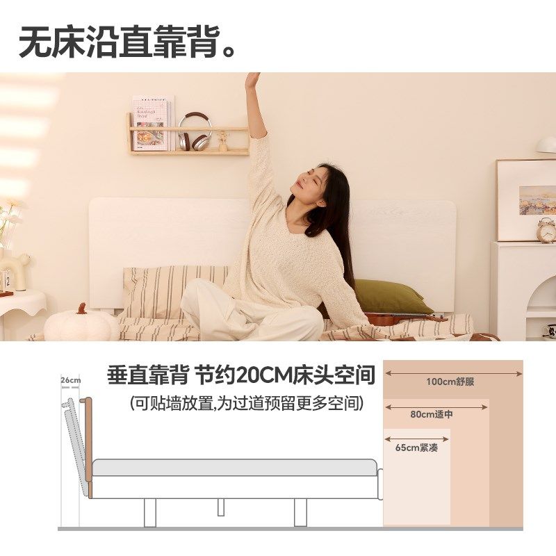 简约实木床一米八的双人床欧式主卧大床橡木全实木床板家用卧室