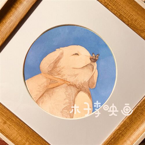 水彩宠物画像定制动物r纯手绘猫咪狗狗照片头像卡通画定制设计