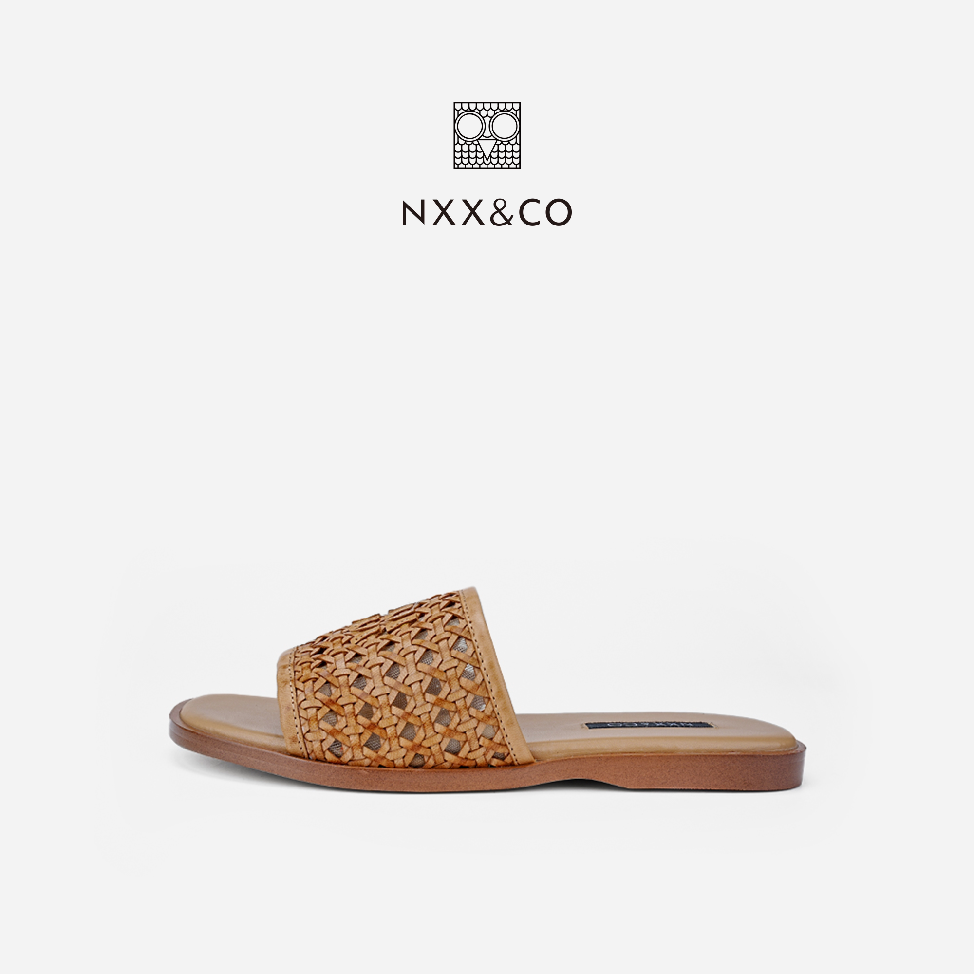 NXX&CO2026年夏季新款编织平底拖鞋女夏外穿防滑百搭度假凉鞋