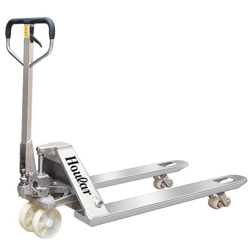 直销2吨2.5吨镀锌手动叉车液压搬运车液压不锈钢铲车地牛