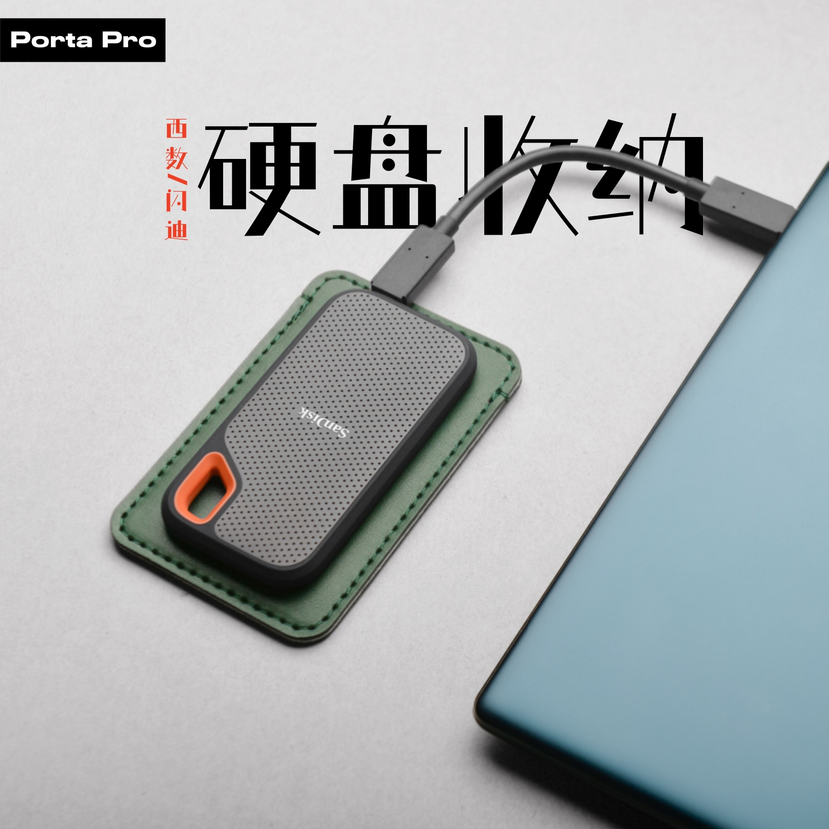 Porta Pro移动硬盘包适用闪迪e61E30E81保护套WD西部数据收纳皮套