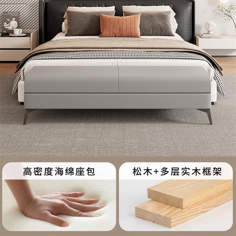 储物床尾凳卧室床榻夫妻皮长条凳换鞋凳床头边收纳沙发凳长凳床边