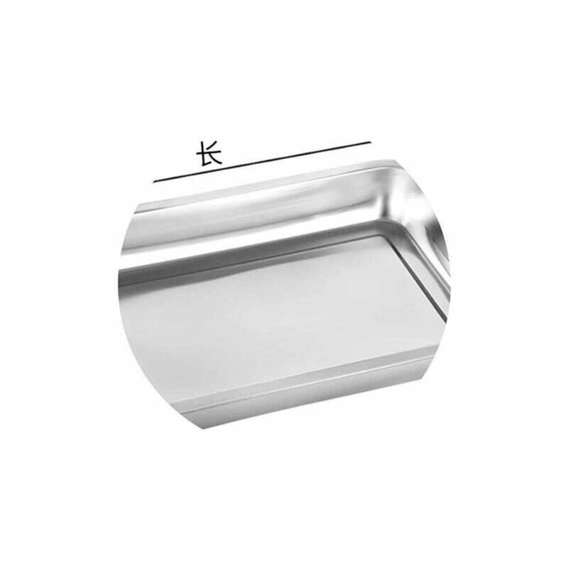 商用家用盘子水饺餐盘烧烤盘托盘不锈钢盘子长方形特厚方盘蒸餐盘