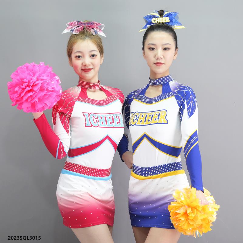 定制啦啦b队比赛服装女专业啦啦操服儿童表演中小学生演出舞蹈服