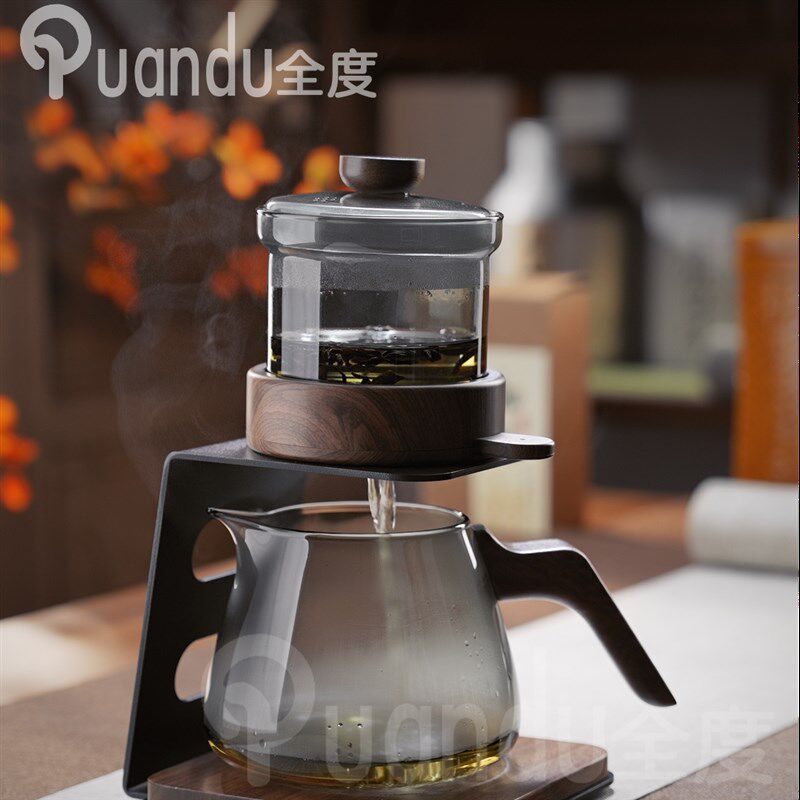 玻璃自动懒人泡茶神器茶壶过滤家用功夫茶具中式2024新款