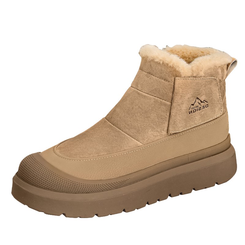 棉鞋男款冬季加绒加厚男鞋高帮保暖一脚蹬马丁棉靴防寒户外雪地靴