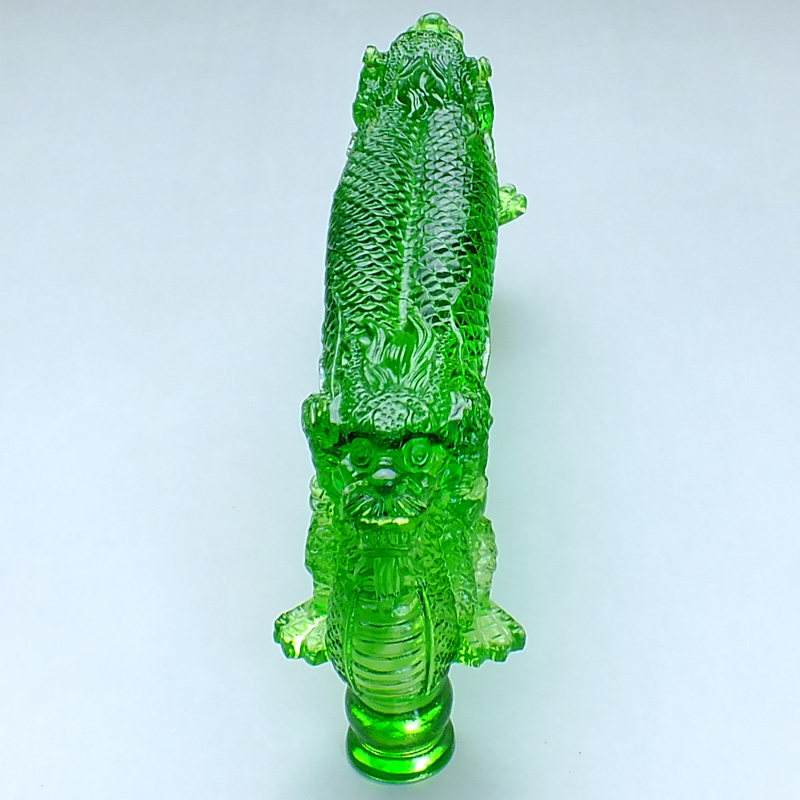 招财龙水晶摆件工艺品酒店大堂大门门把手琉璃双开门装饰品