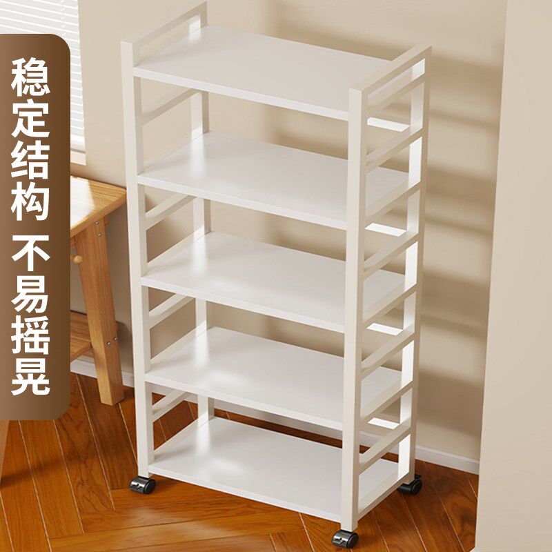 儿童旋转阅读架客厅多功能收纳架多层可移动带轮大容量开放式书柜