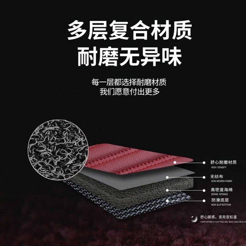 定制汽车脚垫易清洁可拆卸地垫全包围耐磨脚踏垫双层丝圈耐脏地毯