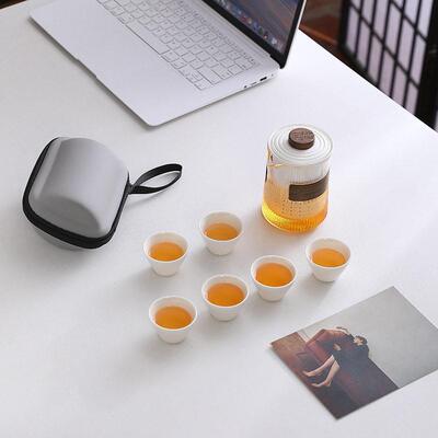 陶瓷旅行茶具便携式套装泡茶户外随身旅游露营喝茶装备快客杯茶礼