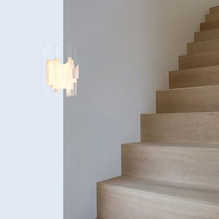 嵌入式转角石膏壁灯书房桌面摆件氛围灯嵌入式石膏壁灯感应壁龛灯