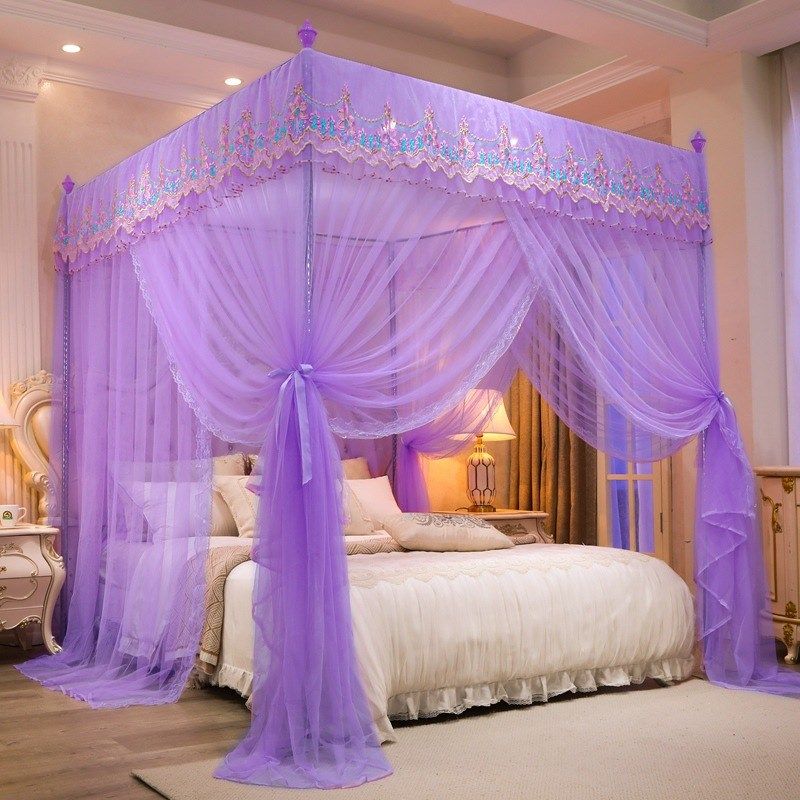 红色蚊帐婚庆宫廷结婚陪嫁帐子浪漫新婚1.8m床纹帐家用婚房中式风