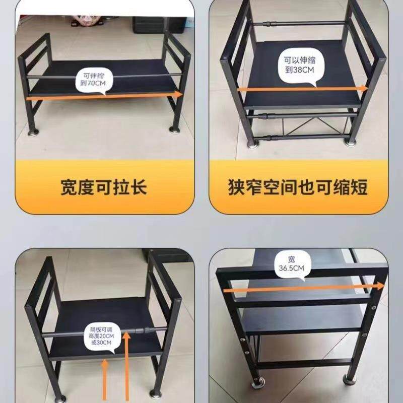 可伸缩厚碳加车载冰箱收置物架卧铺支架卡货HZZ008车载钢置物架纳