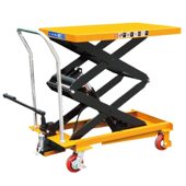 甄选现货PTS800手动起重升降平台车800kg1.5米液压升降平板手推车