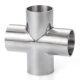 甄选316不锈钢卫生级焊接四通内外镜面抛光等径对焊十字型四通管