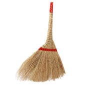 甄选铁扫帚木柄扫把笤帚环卫清洁庭院工厂植物金丝草压片加固扫地