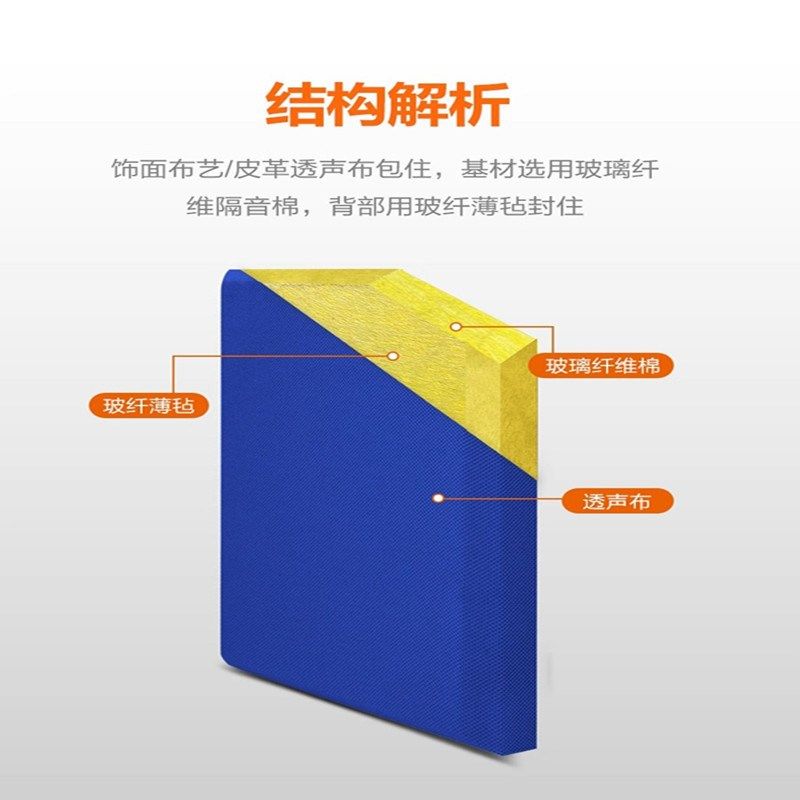 布艺软包吸音板影院会议室询问室墙面阻燃防撞玻纤皮革软包吸音板