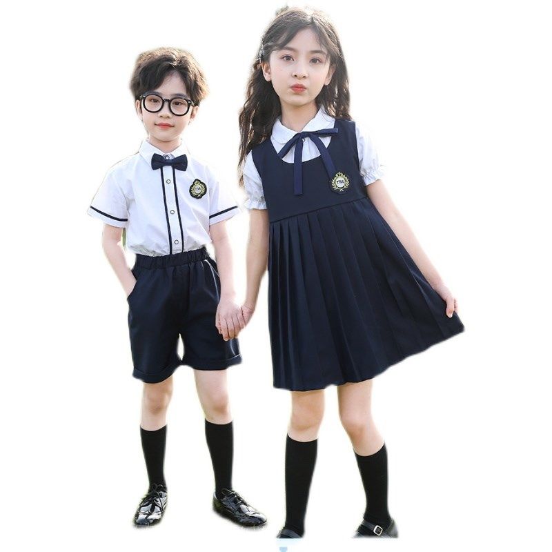 幼儿园园服夏装儿童校服套装小学生夏季班服英伦学院风毕业照服装