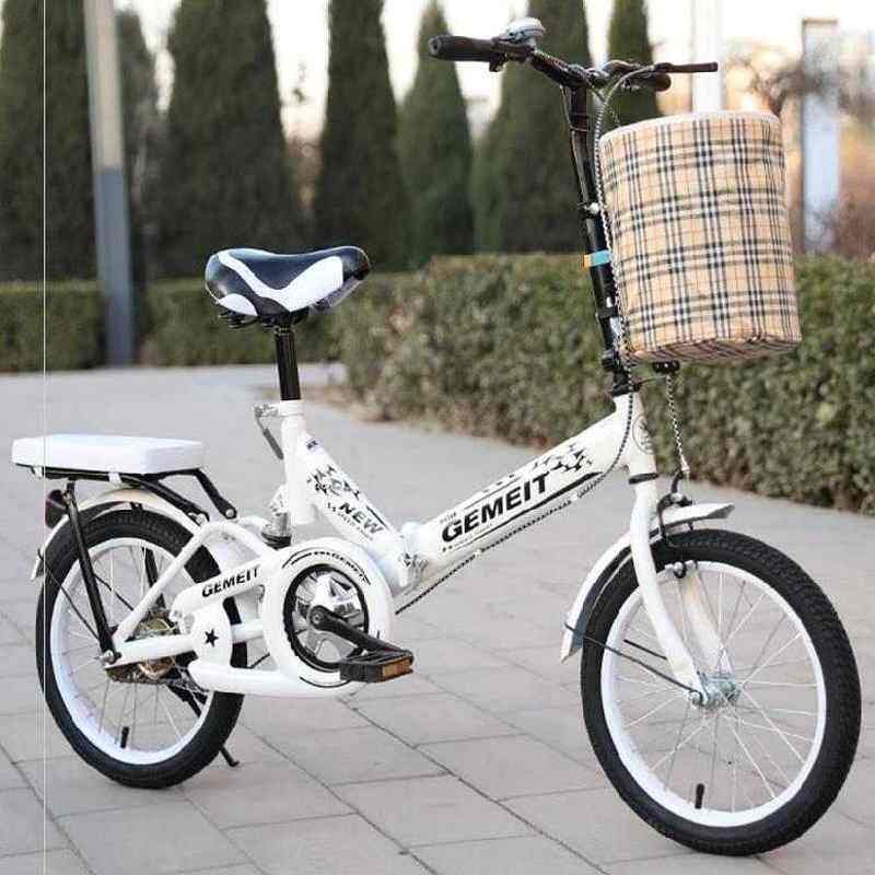 自行车女成年女士折叠中号变速超轻便携大童10岁带减震小型