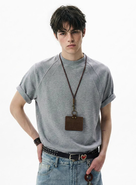 MADEEXTREME 280g澳产氨纶太空棉空气层拼接抗皱短款boxy短袖T恤