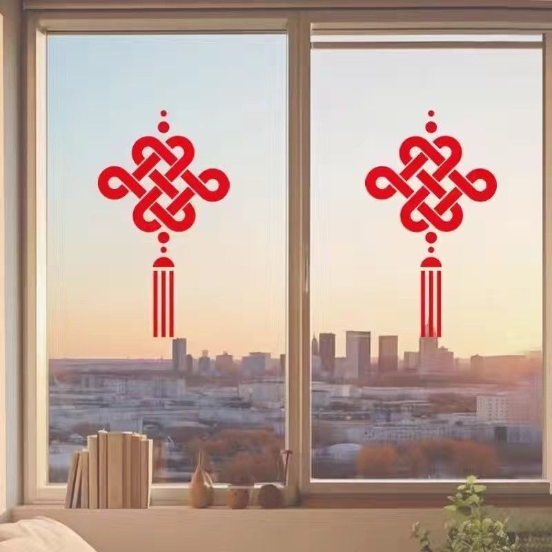 2026中国结玻璃贴纸厨房客