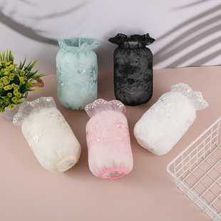 双层蕾丝袖套女秋冬新款套袖可爱学生羽绒服袖筒工作防污护袖