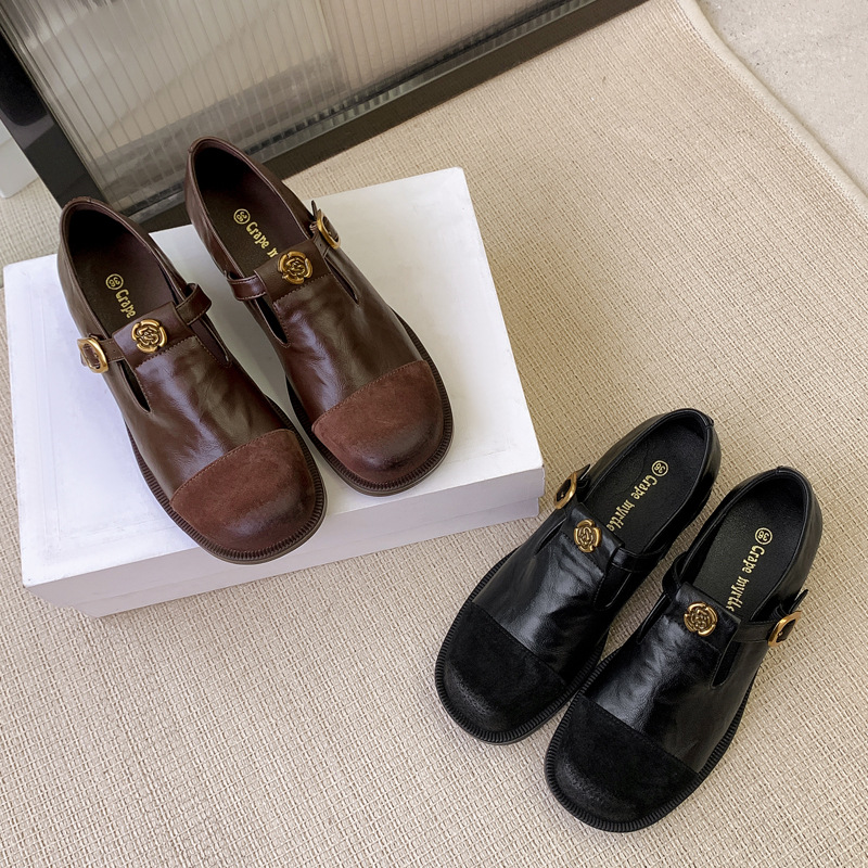 2025春季新款复古山深口玛丽珍鞋