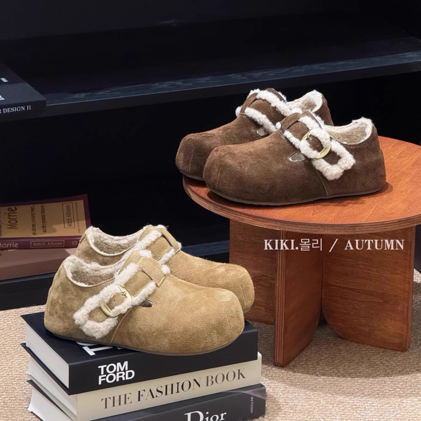 牛皮版~冬季新款真皮勃肯鞋复古