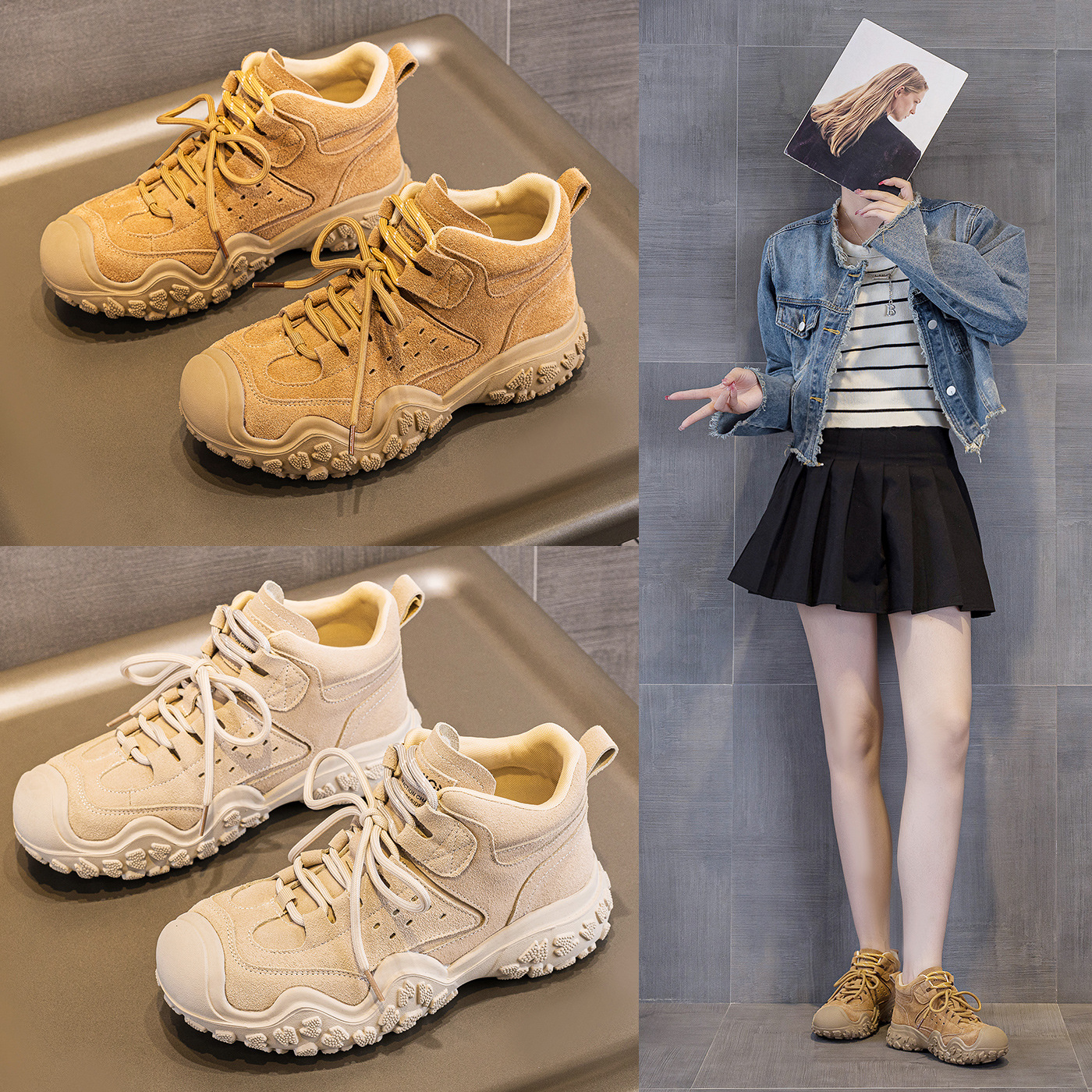 厚底马丁靴女2025新款真皮女靴