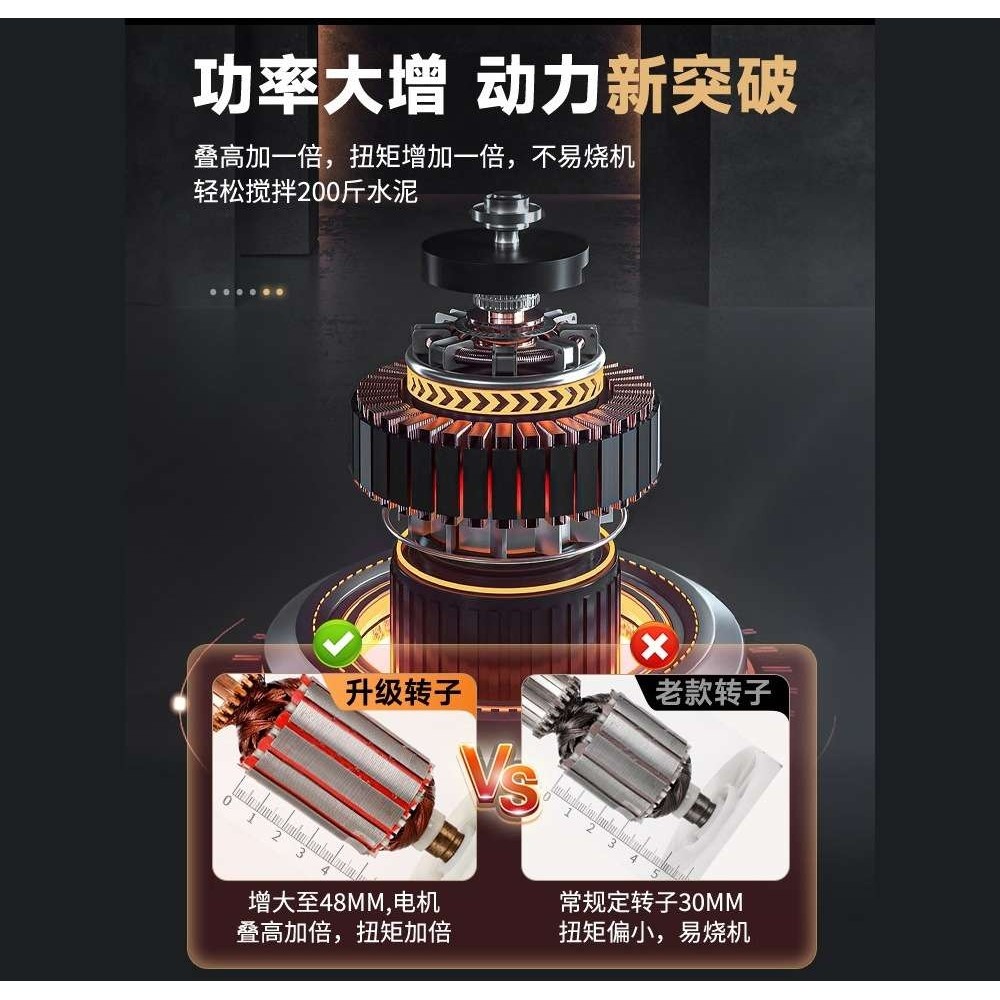 肉馅食品搅拌机商用和面手持小型搅拌器电动油漆打灰水泥浆工业级