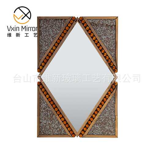 欧式mirror工艺挂墙式方形浴室镜卫生间壁挂式镜子法式装饰挂镜
