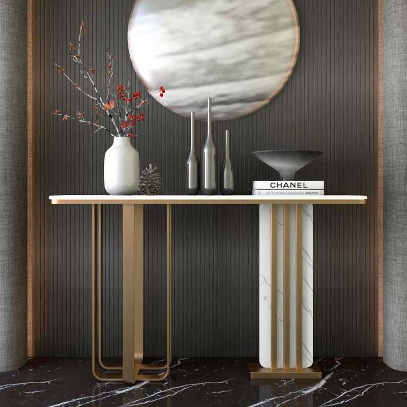 岩板玄关桌柜台现代简约轻奢几案靠墙入户走廊客厅大堂装饰端景台