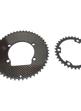 LEESE 碳纤维复合齿盘牙盘片超轻 双盘 单盘BCD110 50-34 52-36