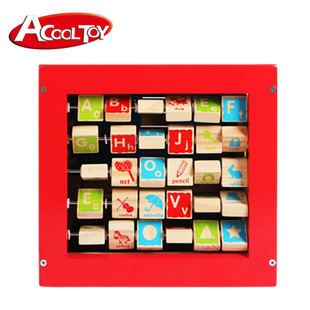 百宝箱铁线绕珠配对1-3-6周岁早教益智玩具男孩女孩木质绕珠玩具