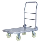 甄选钢板手推车轻音搬运小推车拖运工具车小拉车推货车物流仓库平