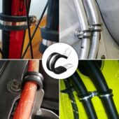 骑马卡 甄选52pcs 橡胶软管夹 R型喉箍 胶条 304不锈钢连胶条喉箍