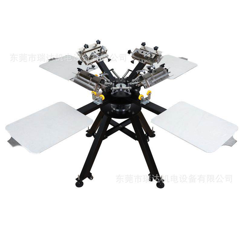 新款广告衫手动微调印花机小型丝印机平面丝网印刷设备四色