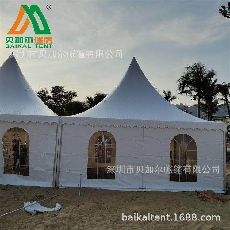 工厂直发商业用白色小帐蓬尖顶篷房组合折扣帐篷促销活动帐篷